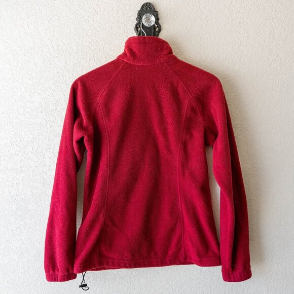 Columbia Jacket Women's Sz Small Red Benton Springs Full Zip Fleece Gorpcore - Picture 5 of 6